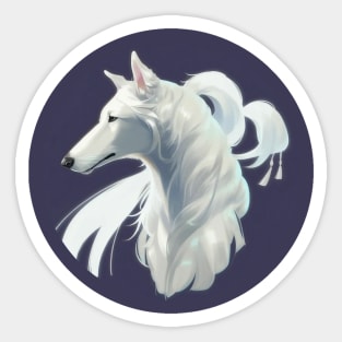 Elegant Borzoi Abstract Doggo Sticker